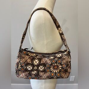 Vera Bradley shoulder bag brown tan orange blue